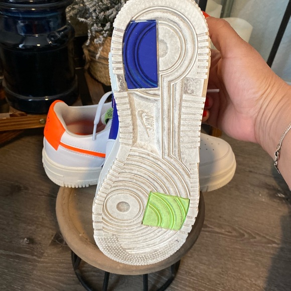 Nike Airforce 1 neon color block sneakers - Picture 8 of 10